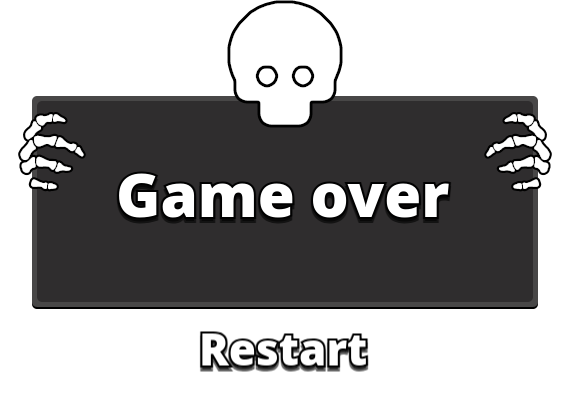 Skull Game Over Dialog